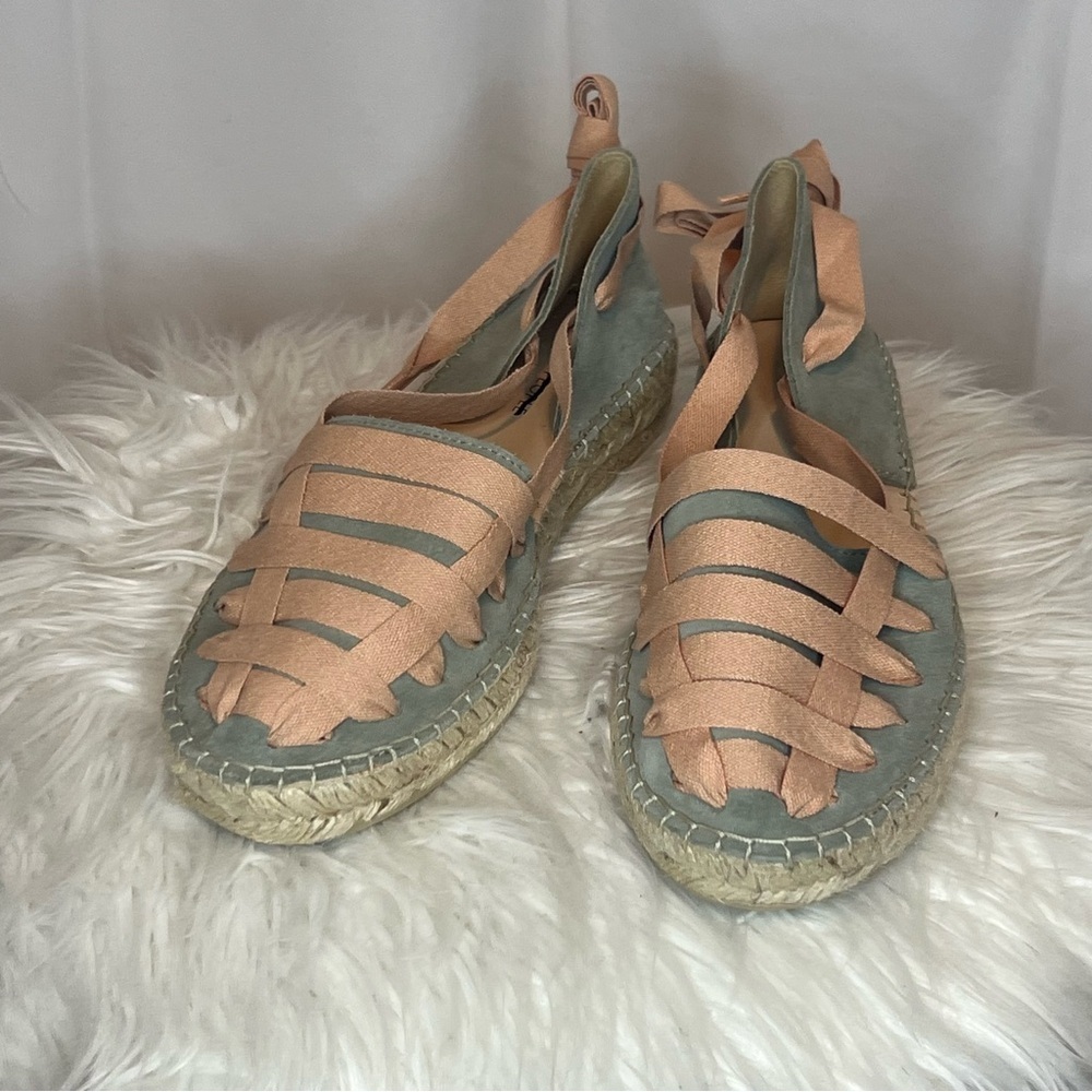 NIB Free People Heat Wave Wrap Espadrille Suede Shoe Sandal EU40/US9 MSRP $158 - Picture 9 of 9